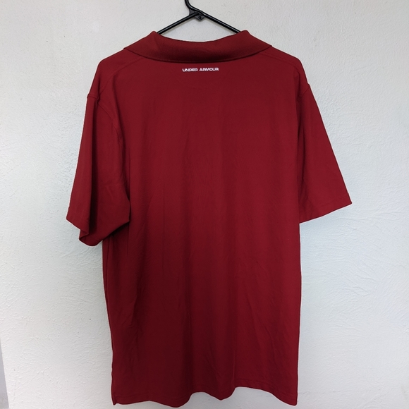 Under Armour Large Red Polo Tee (Loose) - Like New - Picture 2 of 4
